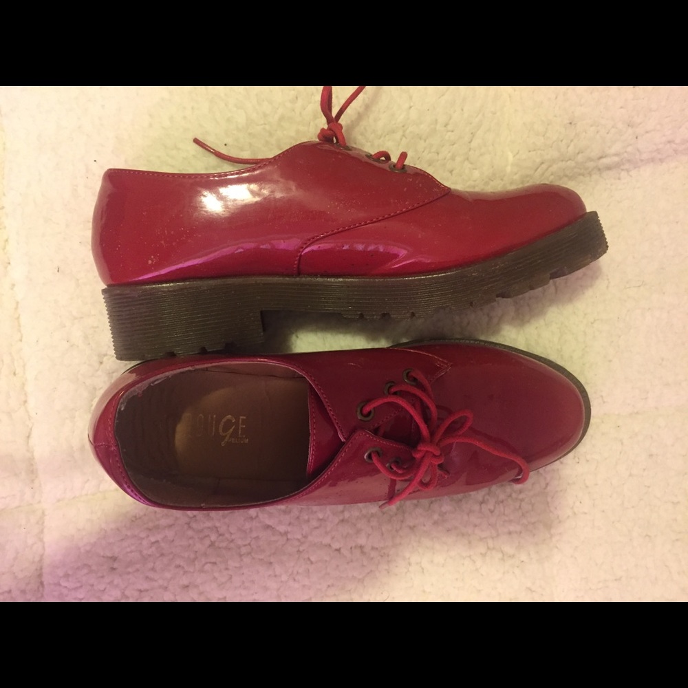 Red platform oxfords - Picture 2 of 4